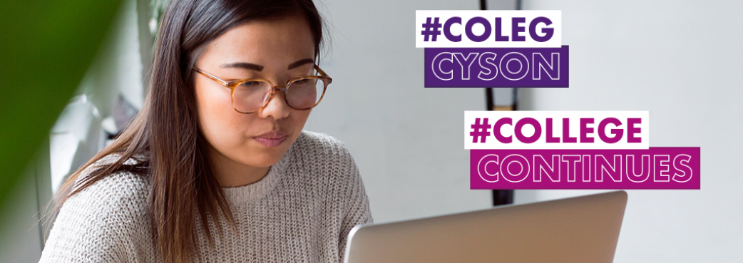 CollegeContinues Female Learner on Laptop.png